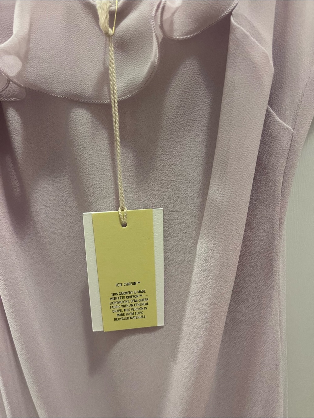 Aritzia Lilac Asymmetrical Slip Dress with Rosette Strap - Picture 3 of 5